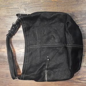 Roots Hobo bag - Black leather